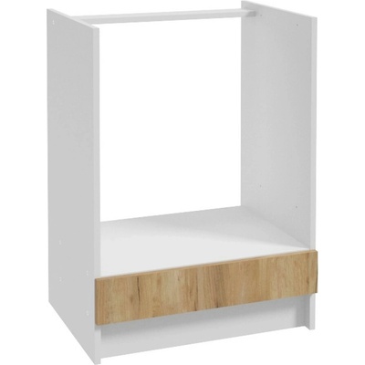 Deftrans Spodní kuchyňská skříňka na troubu Gold, zlatý dub/bílá, 60x85,5x46 cm – Zboží Mobilmania