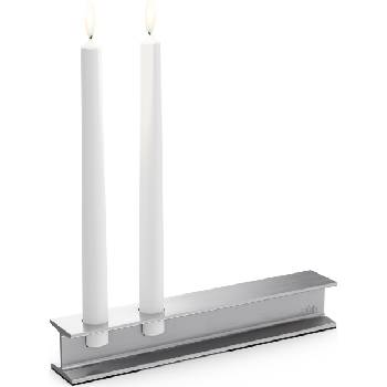 Hoefats Свещник Henry II сребрист (00661)