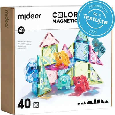 Mideer Magnetická stavebnice Zvířátka 40ks