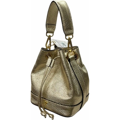 Bagger dámska kožená mini kabelka v tvare mešca do ruky/crossbody zlatá 0194