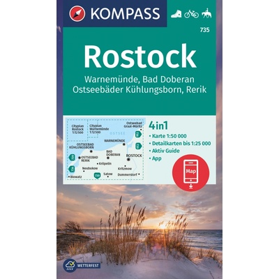 Kompass Rostock-Warnemünde-Bad Doberan-Rerik 1:50 t.
