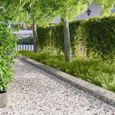 vidaXL Ограда за трева 20 pcs 103 x 25 см Стомана Сребристо (8008403)