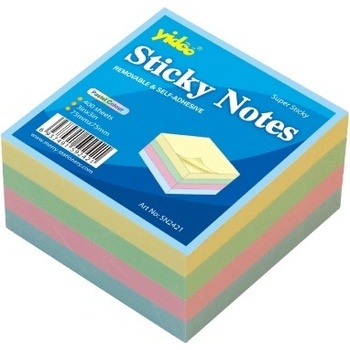 Самозалепващи листчета 75/75 мм, 320 л. , пастел