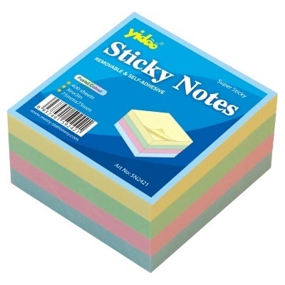 Самозалепващи листчета 75/75 мм, 320 л. , пастел