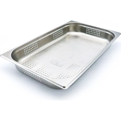 Gastronádoba 1/1 GN - perforovaná - hloubka 6,5 cm - 53 x 32,5 cm - nerezová ocel