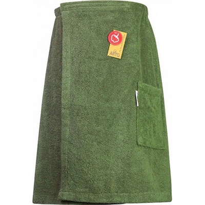 A&R Pánský saunový kilt na suchý zip Velcro, 400 g/m zelená vojenská, : 65 x 150 cm