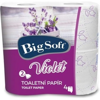 Big Soft Violet parfémovaný bílý 2-vrstvý 190 útržků 4 ks