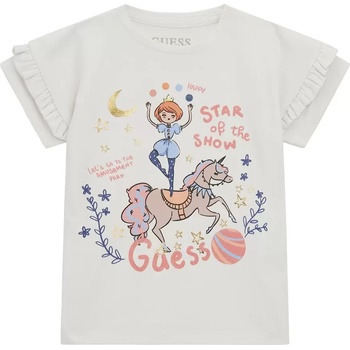 Image 1 of GUESS Тениска в мръсно бяло с цветна щампа и надписи Guess