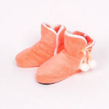 Image 1 of Детски пантофи боти от софт в оранжев цвят