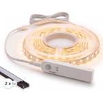 SmartLED КОМПЛЕКТ 1x гъвкава LED лента със сензор FLEX LED/3, 6W/4xAA 2 m + 2x вграден профил 1 m (SD0029B)