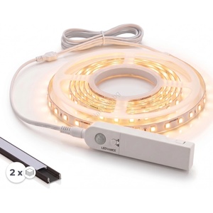 SmartLED КОМПЛЕКТ 1x гъвкава LED лента със сензор FLEX LED/3, 6W/4xAA 2 m + 2x вграден профил 1 m (SD0029B)