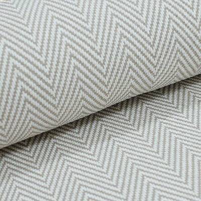 Kabátovina bílo-taupe cik cak, š.150