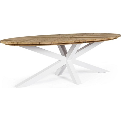 Bizzotto Palmdale БЯЛА rt01 ОВАЛНА МАСА 240x110 (0804740)