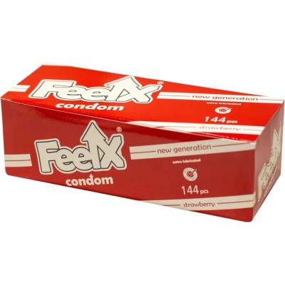 FeelX prezervativ jahodový 144 ks