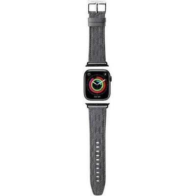 Karl Lagerfeld Karl Lagerfeld Saffiano Monogram Каишка за Apple Watch 42/44/45/49mm, сребрист