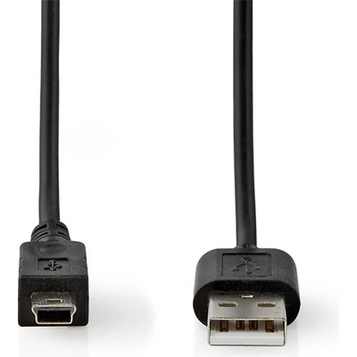 Nedis CCCGL60301BK20 USB mini 5p (mini USB) кабел, USB 2.0 USB-A щепсел USB mini 5p щепсел, 480 Mbps. 2 м (CCGL60301BK20)