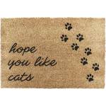 Artsy Mats Изтривалка от кокосови влакна 60x90 cm Hope You Like Cats - Artsy Doormats (9060-LIKECATS)