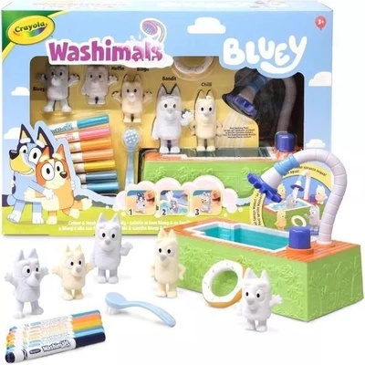Crayola Washimals: Игрален комплект за забавление край басейна с Bluey (74-0257)