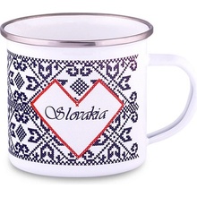 Valach Plechový hrnček Slovakia srdce výšivka 300 ml