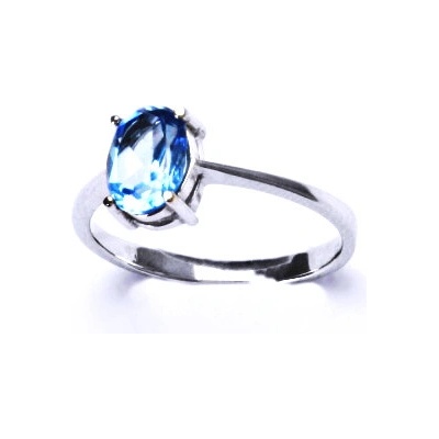 Čištín Stříbrný prsten,přírodní topaz swiss T 1245