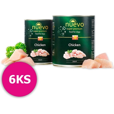 Nuevo Dog Adult Chicken 6 x 800 g