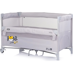 Chipolino Бебешка кошара с падаща страна Chipolino - Релакс, тигър, платина (KOSIRE267PL) - baby