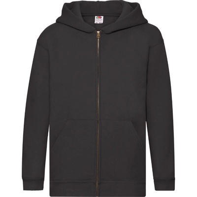 Fruit of the Loom Kids Premium Hooded čierne