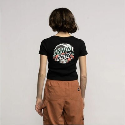 SANTA CRUZ tričko Mushroom Wave Dot Splice T Shirt Black BLACK