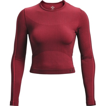 Under Armour Дамска фланелка с дълъг ръкав Under Armour RUSH Seamless Long Sleeve Sports Top Womens - Red