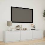vidaXL TV шкаф с LED 165 x 34 x 40 см Бяло Инженерен дървен материал (3418722)