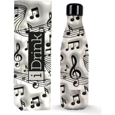 I Drink Bílá termoláhev Music 500 ml