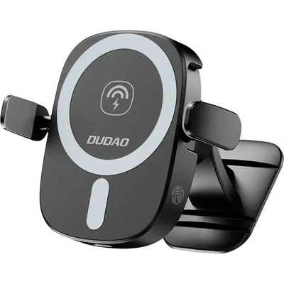 Dudao Поставка за телефон за автомобил Dudao FW11, с индуктивно зареждане 15W, за вентилационните отвори / таблото, черно (FW11)
