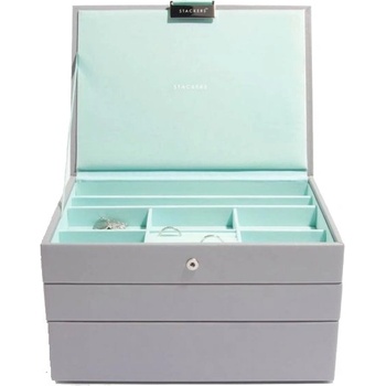 Stackers šperkovnice Grey Mint Classic tyrkysová