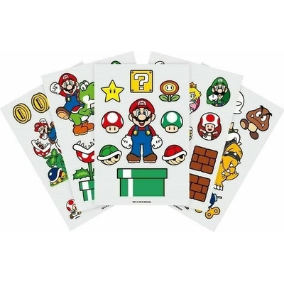 Pyramid International Sada vinylových samolepek Super Mario Mushroom Kingdom 39 ks