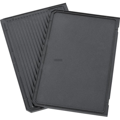 Steba Steba грил плоча горна, оребрена / гладка, антрацит, за контактен грил PG 4.3, PG 4.4 (60213358)