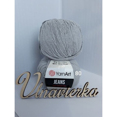 YarnArt Jeans 80 sivá