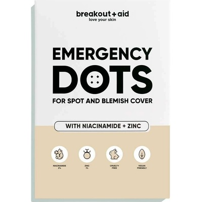 Breakout+aid Náplasti na lokální ošetření akné s niacinamidem a zinkem 72 ks