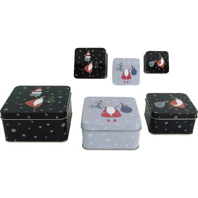 MAKRO Dóza dekoračná vianočná 3ks rôzne motívy