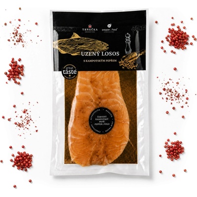 Trnečka Smoked Fish Losos uzený studeným kouřem s Červeným pepřem .pepper..field min. 100g