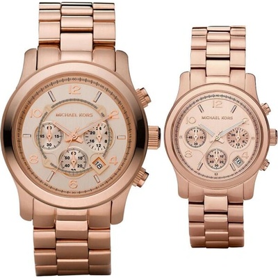 Часовници за двойки - Michael Kors Runway Chronograph Rose Gold (MK8096 & MK5128)