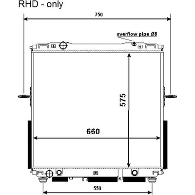 Chladič motora NRF 53368