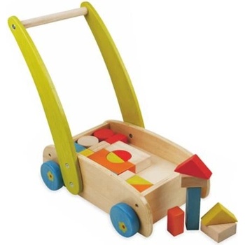 Baby Mix Dřevěný vozík s kostkami