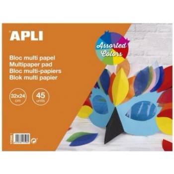 APLI - Блокче с различни хартии - Асорти - 45 листа (A17596)