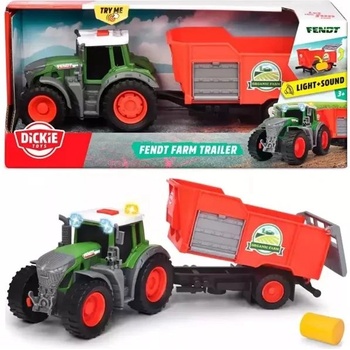 Dickie Toys Dickie: Трактор Fendt 939 Vario с ремарке - със звукови и светлинни ефекти (203734001)