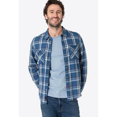 Timezone pánská sportovní košile 23-10153-00-1201 30028 shirt check indigo