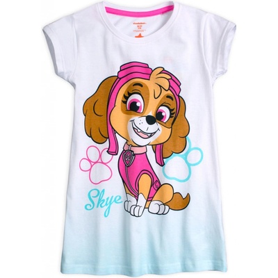 Dívčí noční košile Paw Patrol 52042088 bílá mentolová
