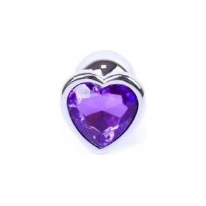  Decorative anal plug with heart steel crystal 7cm - mallbg - 18,89 лв