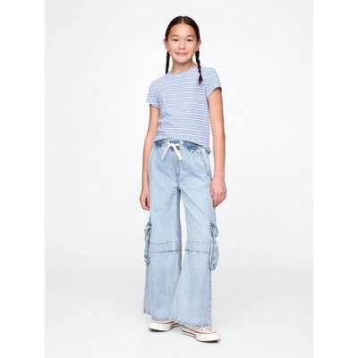 GAP Dětské džíny Baggy Cargo UltraSoft Modrá
