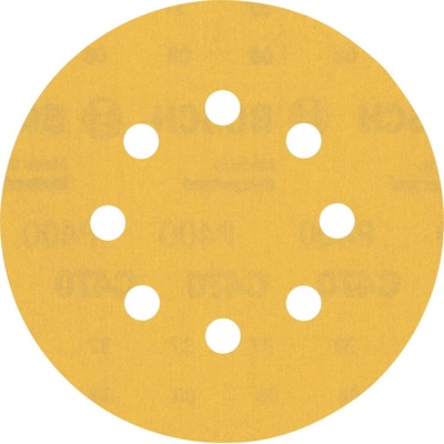 Bosch Brúsny papier EXPERT C470 s 8 otvormi pre excentrické brúsky, 125 mm, zrnitosť 400, 50 ks 2608900916