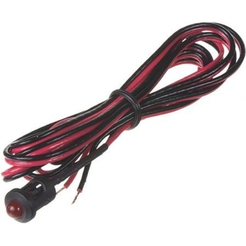 Stualarm Červená blikací kontrolní LED s objímkou a kabelem